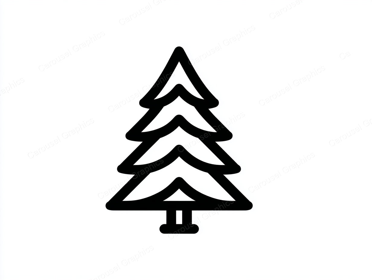 Christmas Tree Vector Graphic preview