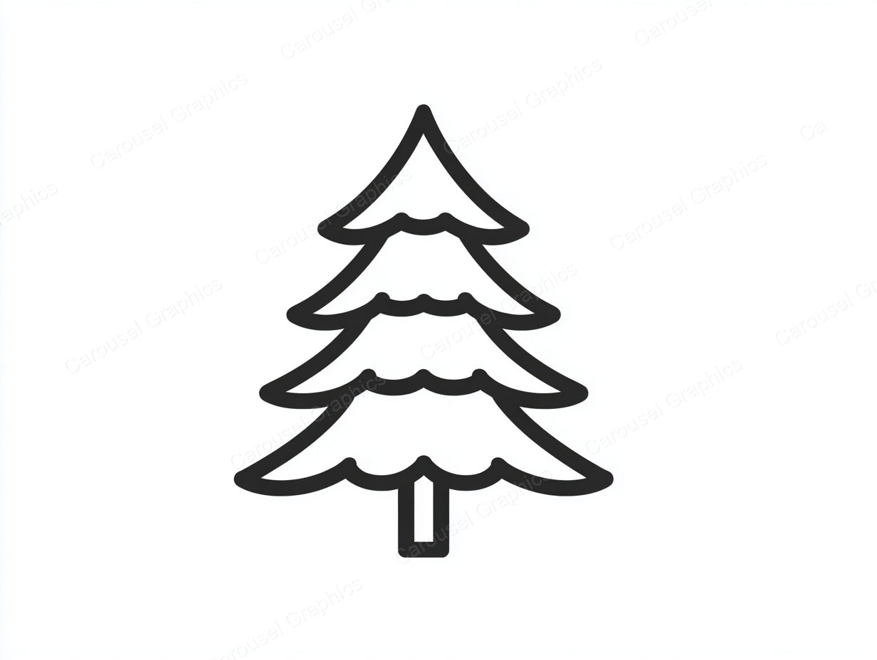 Christmas Tree Vector Graphic preview