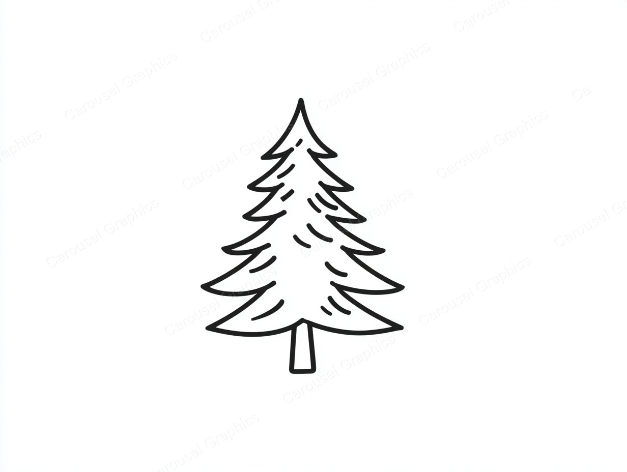 Christmas Tree Vector Graphic preview