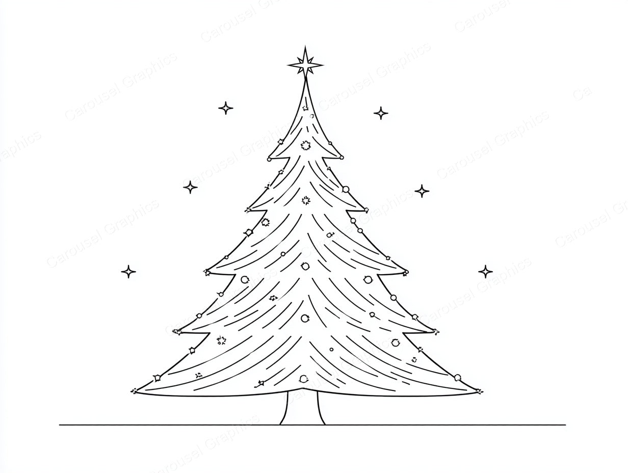 Christmas Tree Vector Graphic preview