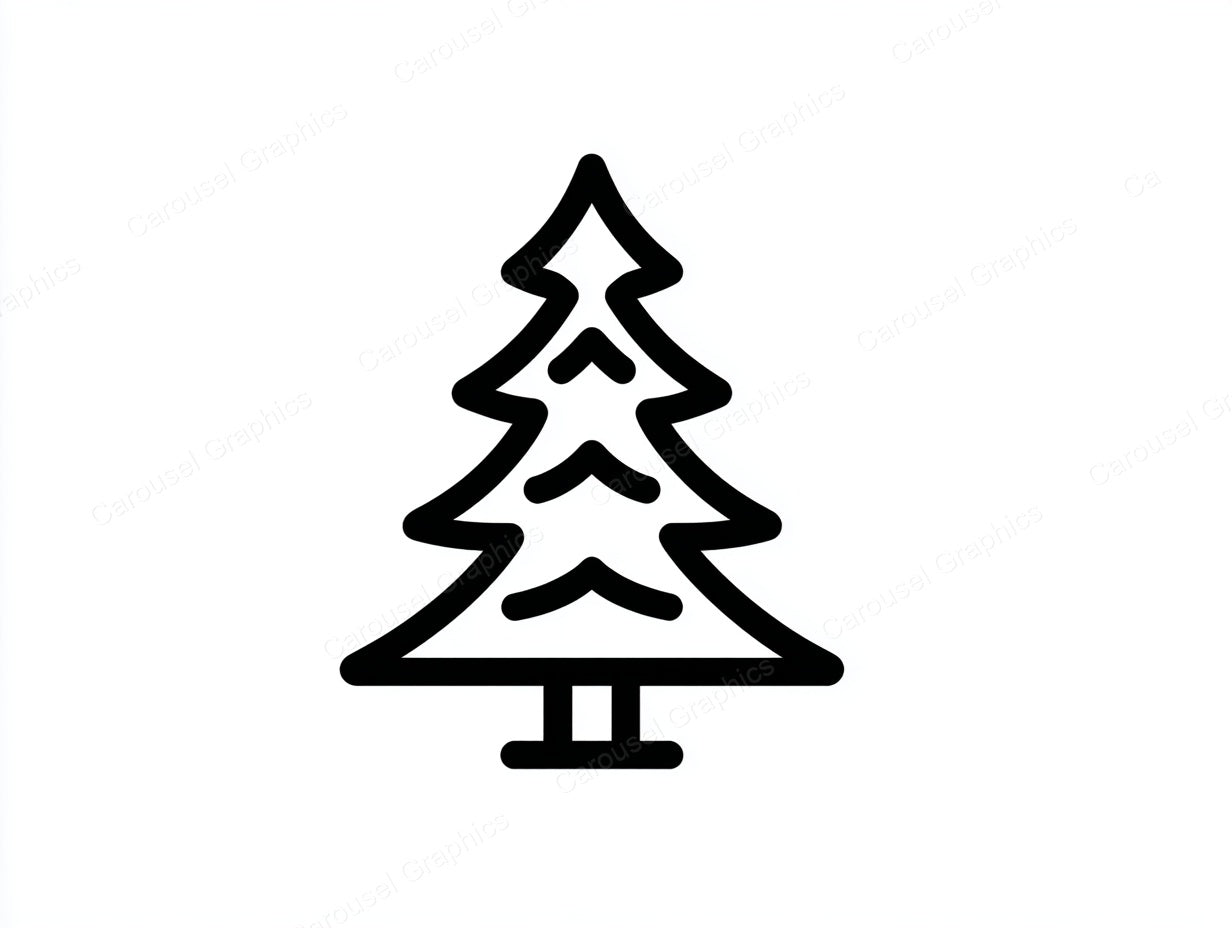 Christmas Tree Vector Graphic preview