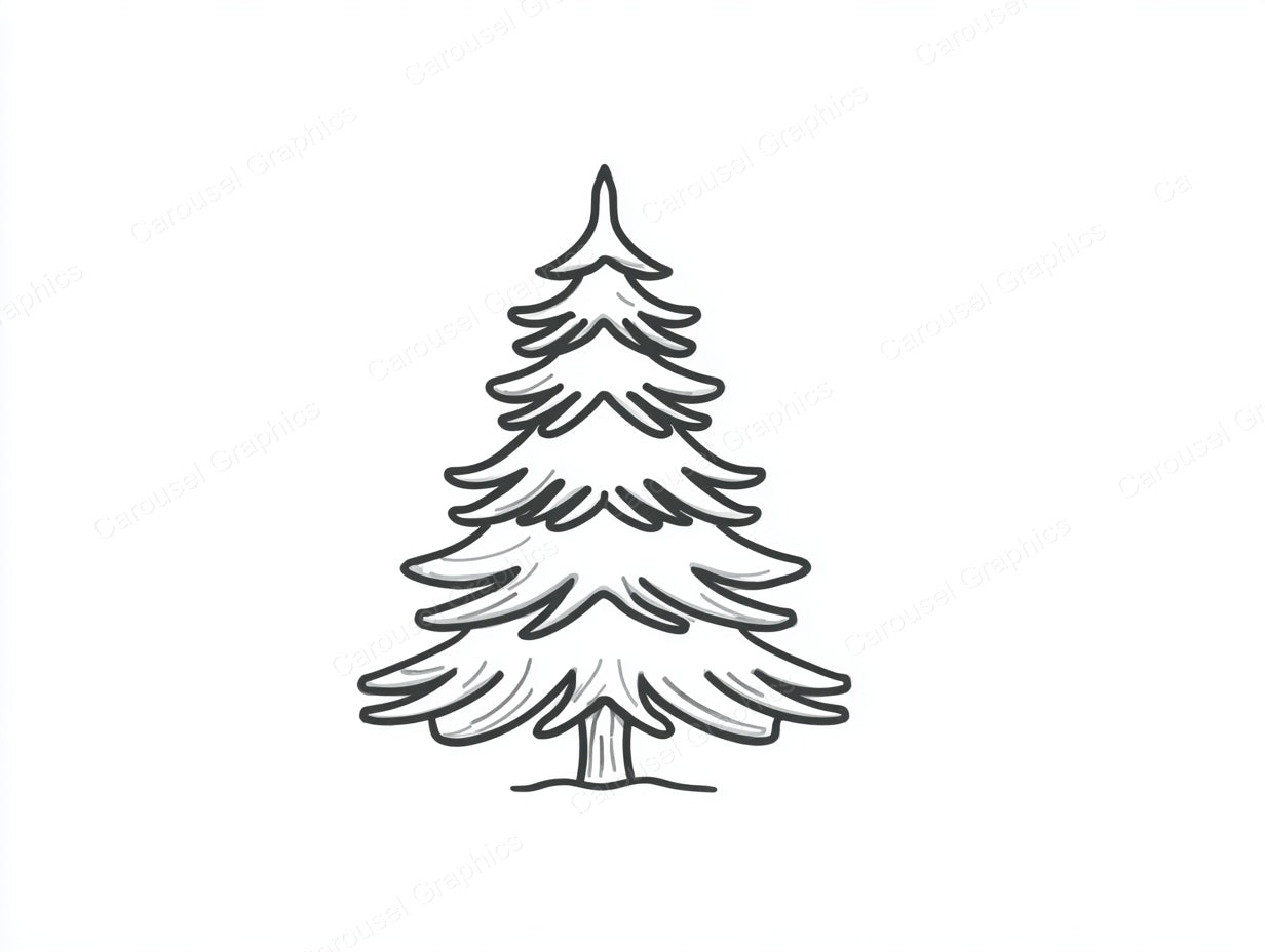 Christmas Tree Vector Graphic preview