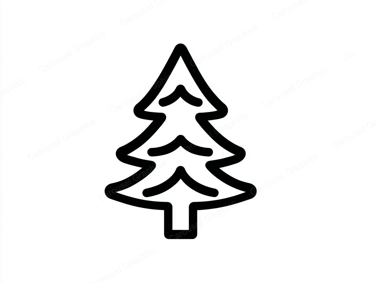 Christmas Tree Vector Graphic preview