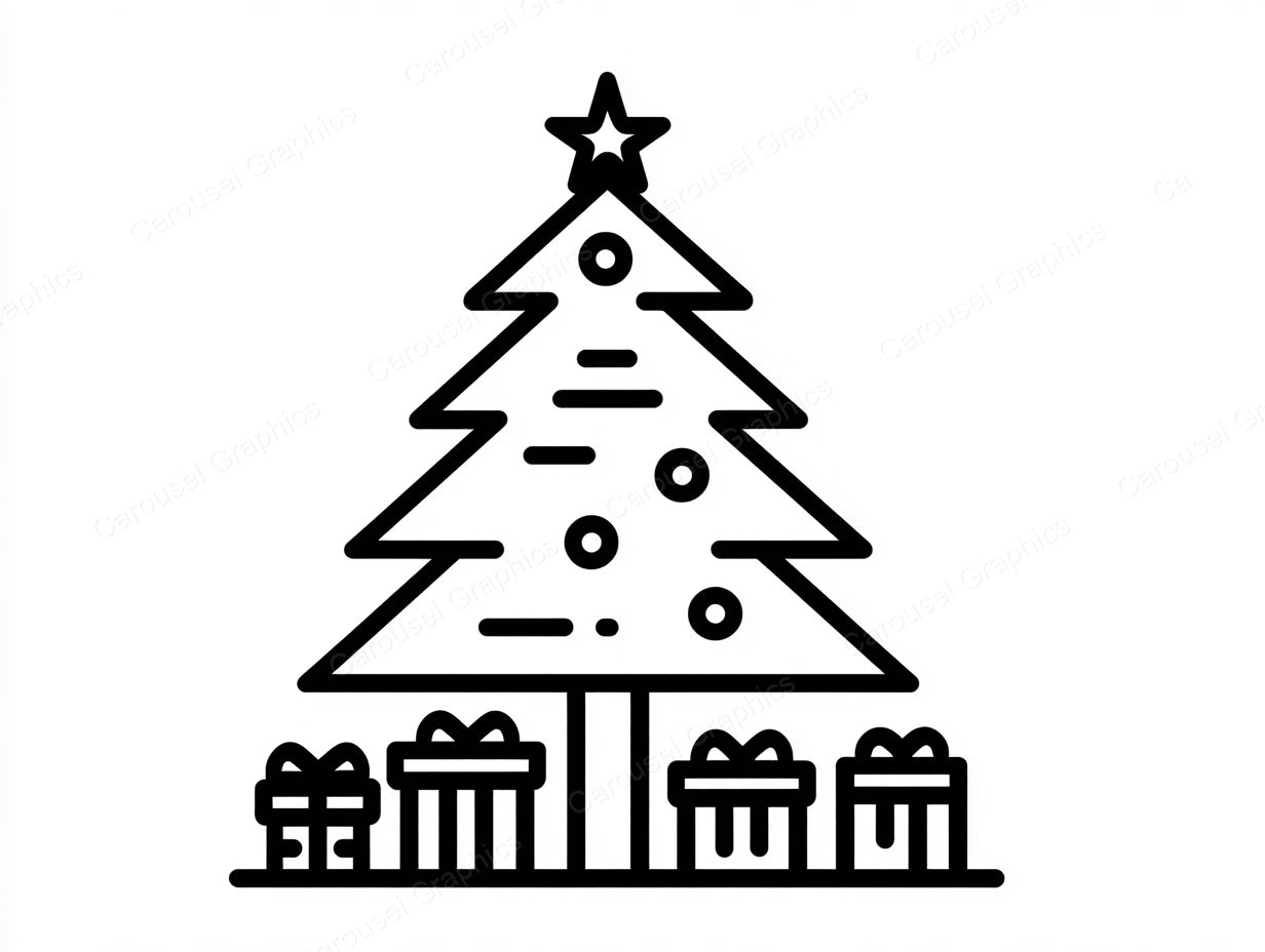 Christmas Tree Vector Graphic preview