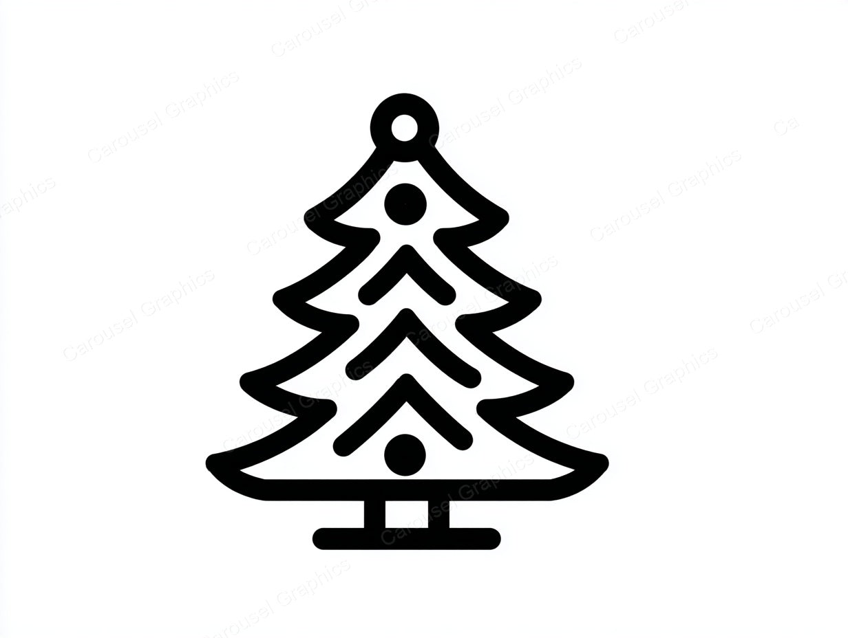 Christmas Tree Vector Graphic preview