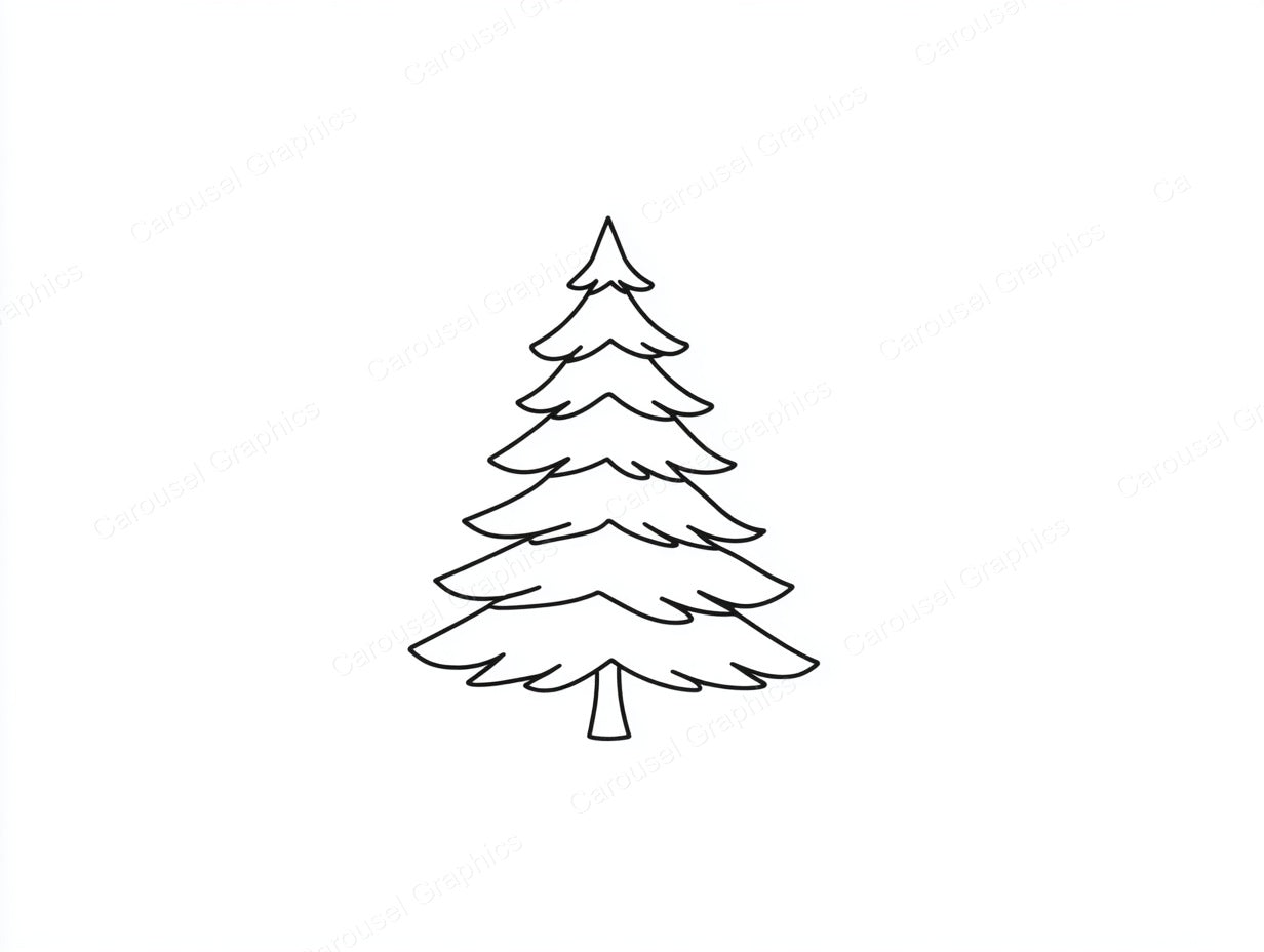 Christmas Tree Vector Graphic preview
