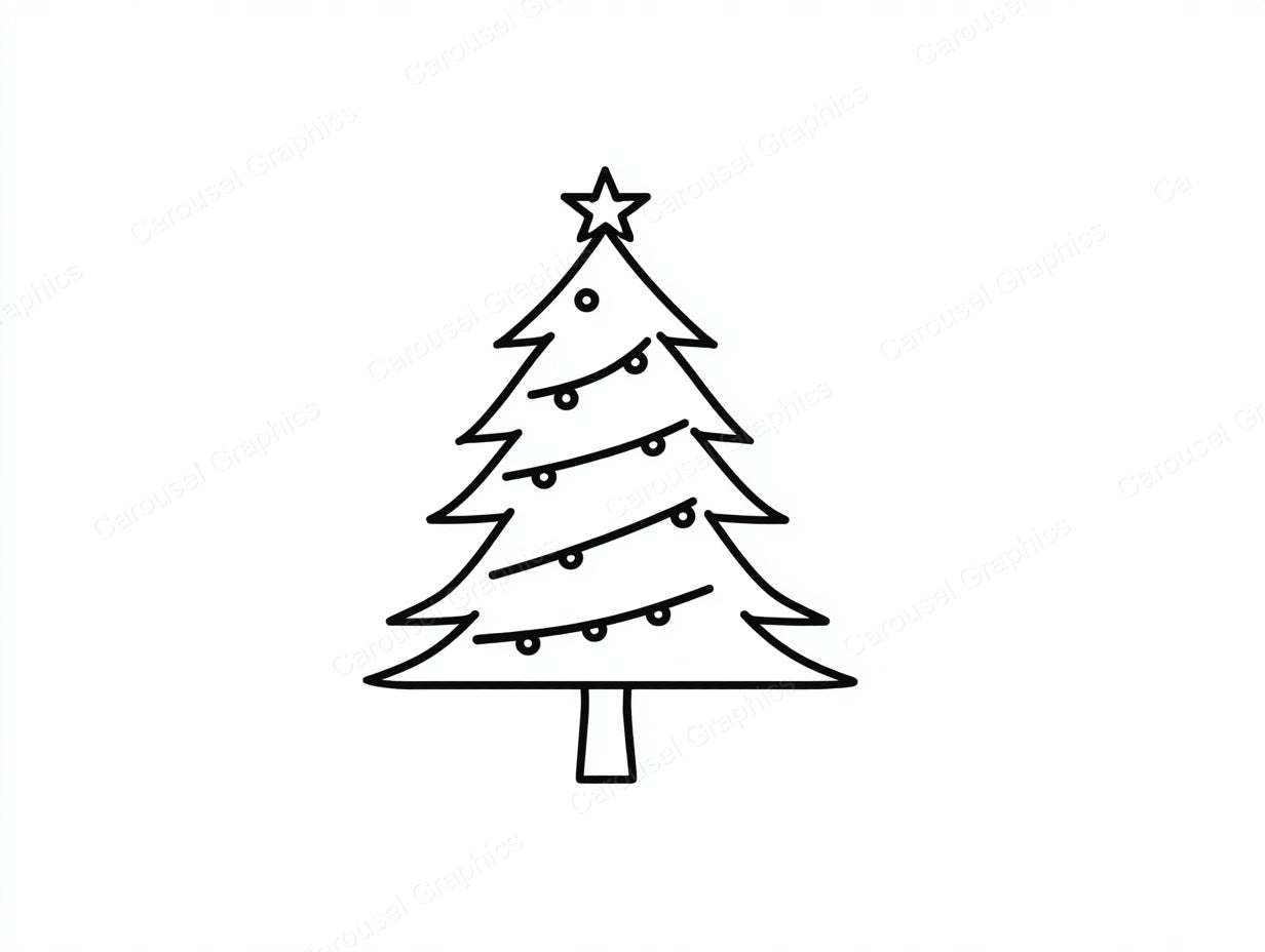 Christmas Tree Vector Graphic preview