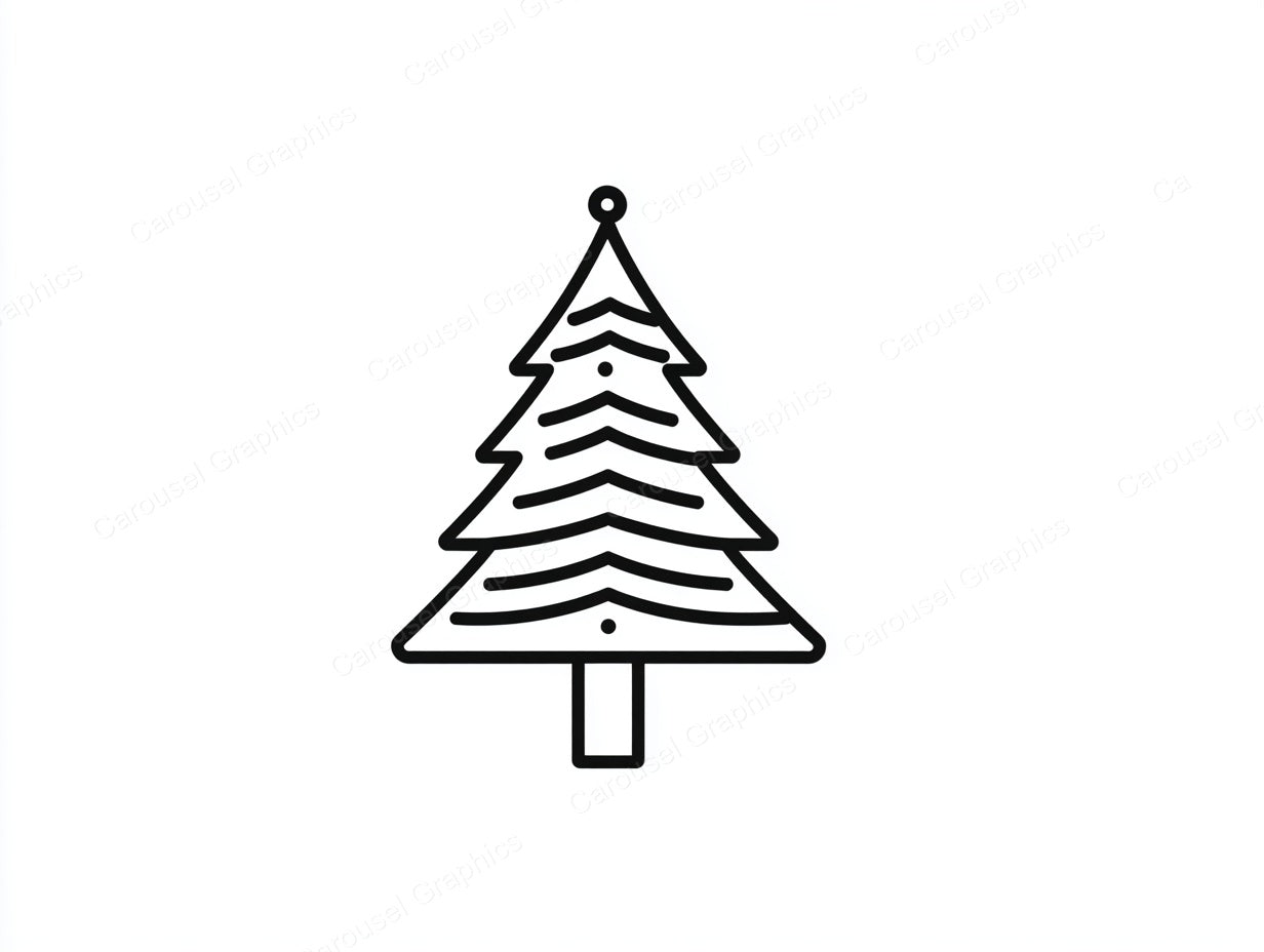 Christmas Tree Vector Graphic preview
