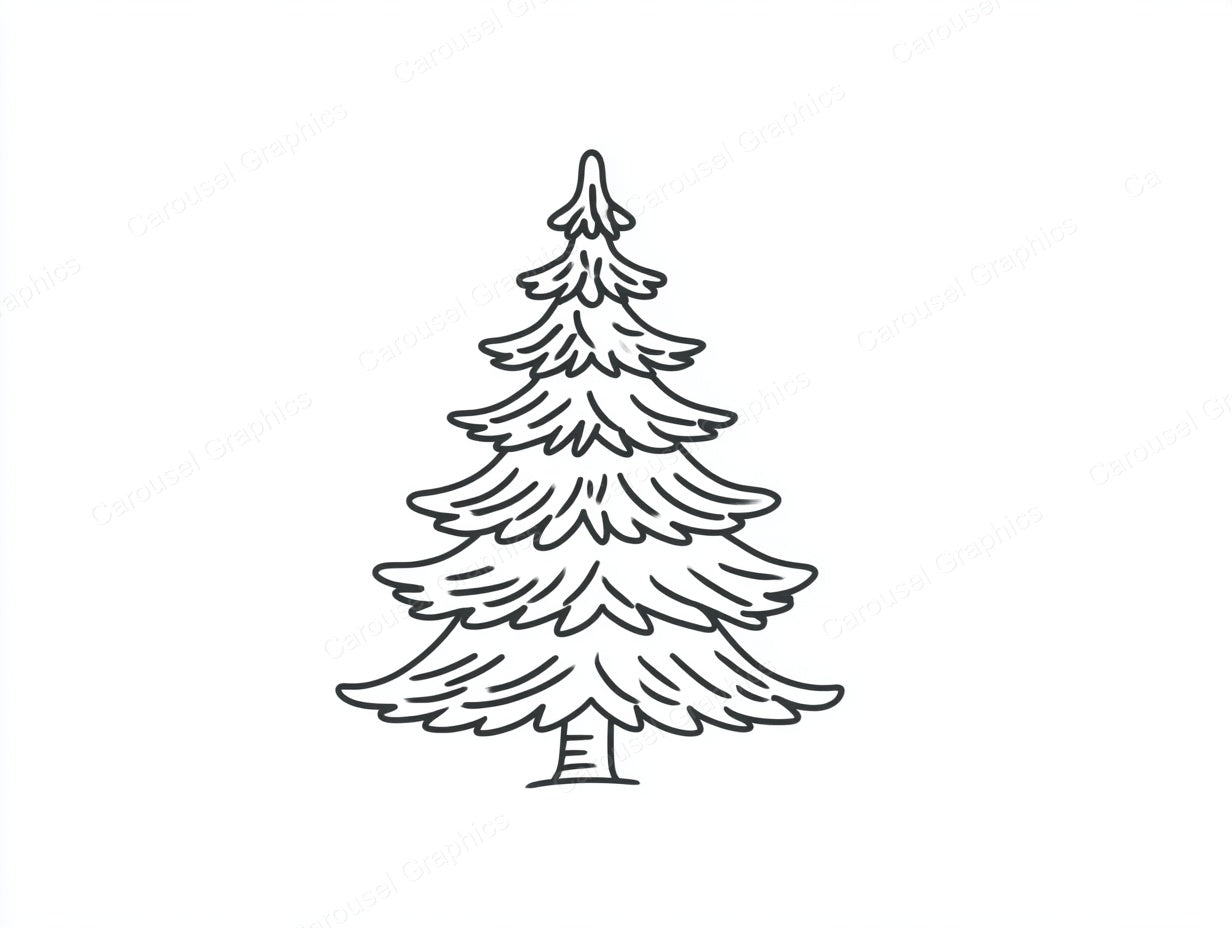 Christmas Tree Vector Graphic preview