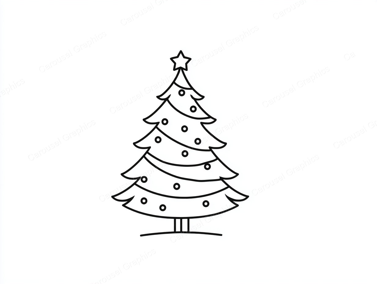 Christmas Tree Vector Graphic preview