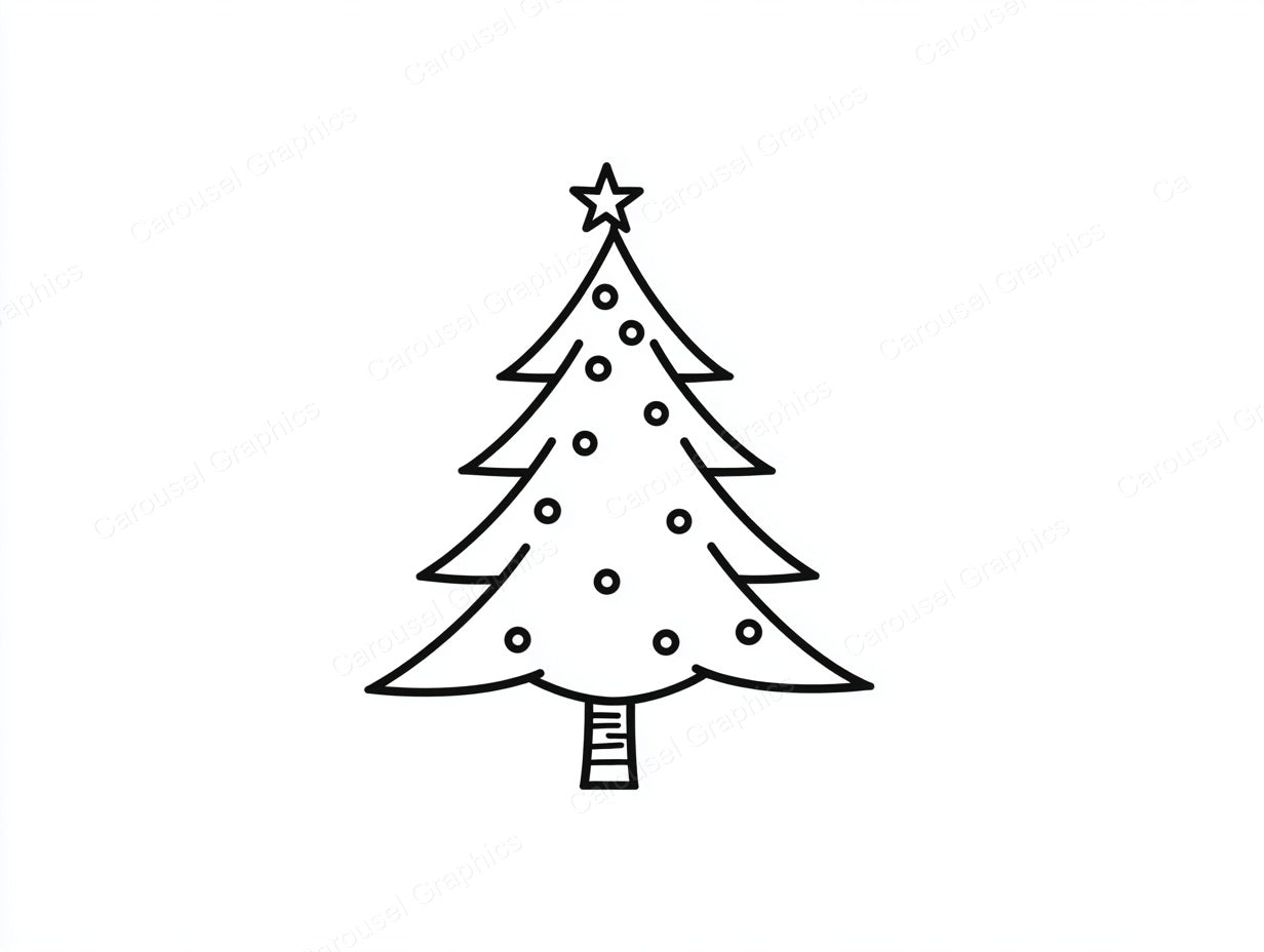 Christmas Tree Vector Graphic preview