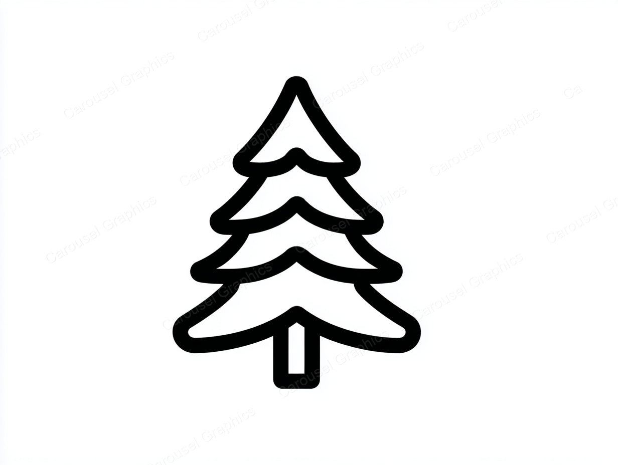 Christmas Tree Vector Graphic preview