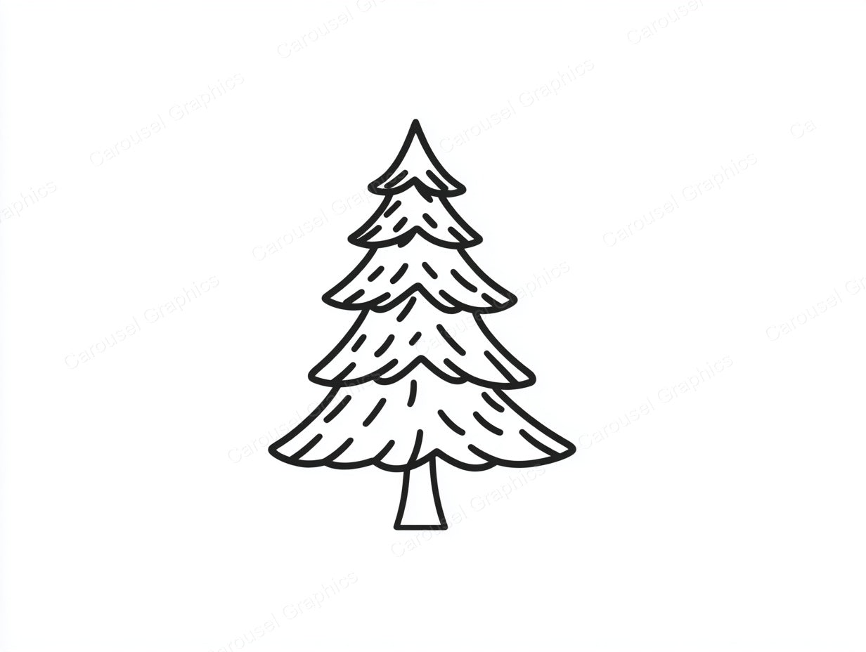 Christmas Tree Vector Graphic preview