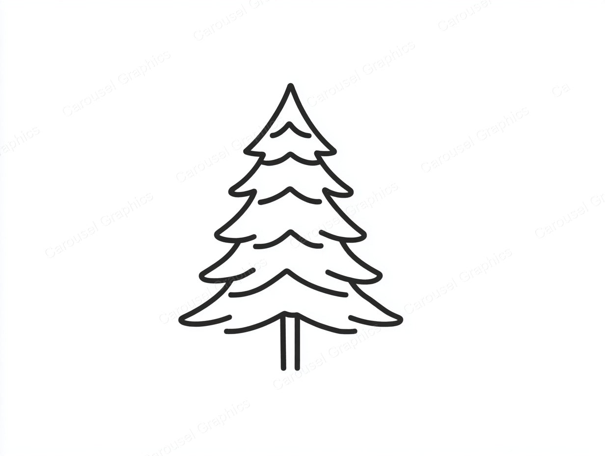 Christmas Tree Vector Graphic preview