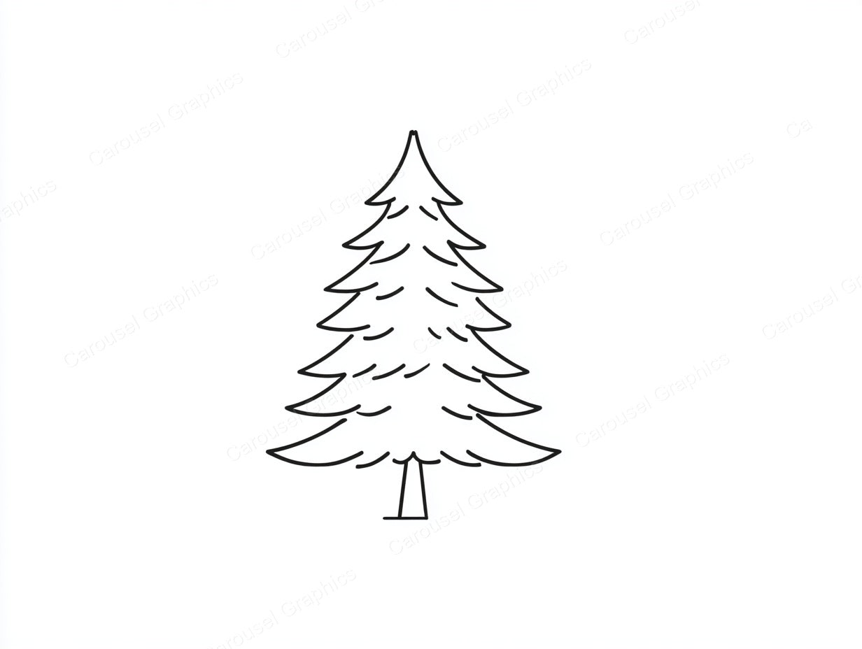 Christmas Tree Vector Graphic preview