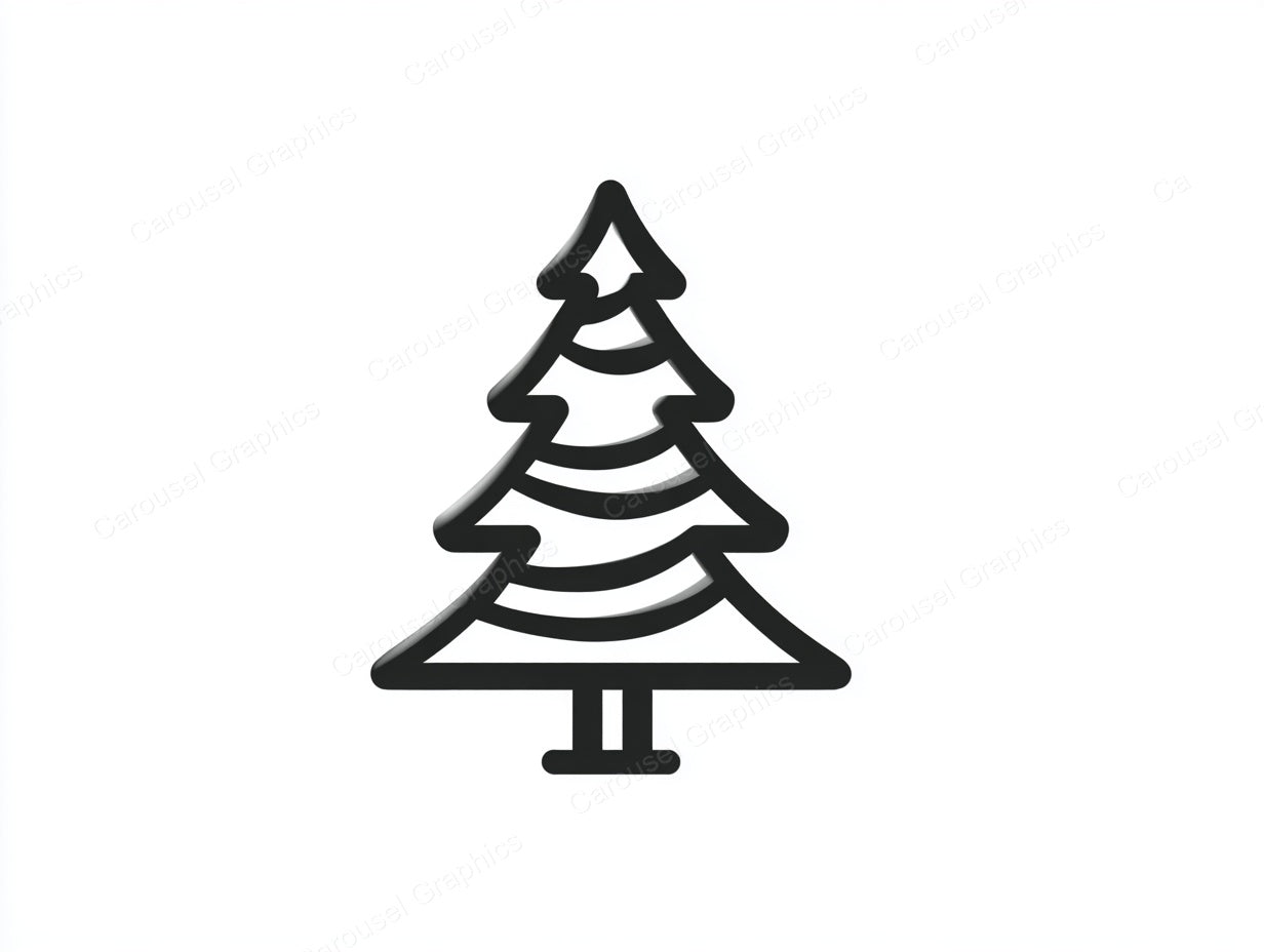 Christmas Tree Vector Graphic preview
