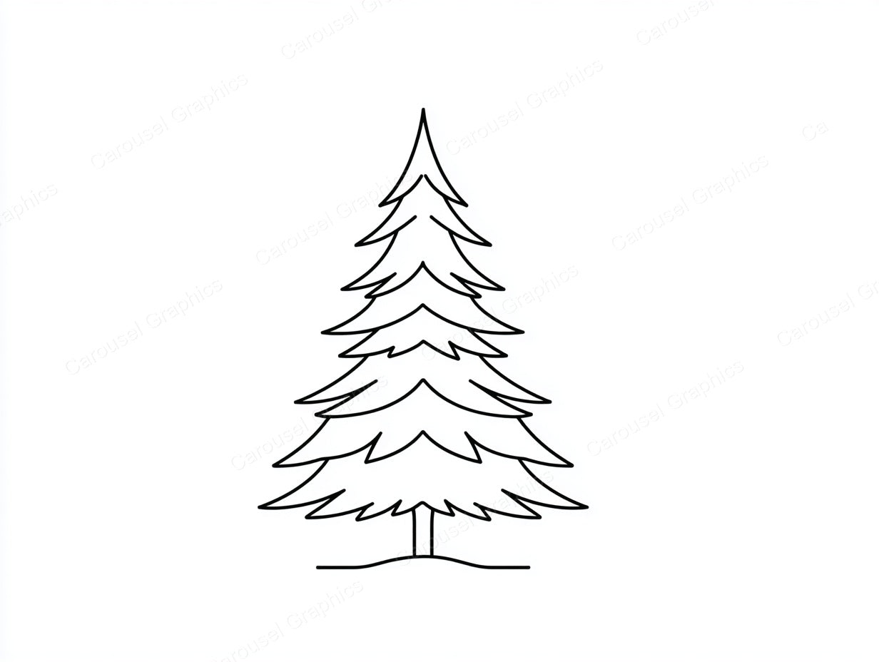 Christmas Tree Vector Graphic preview