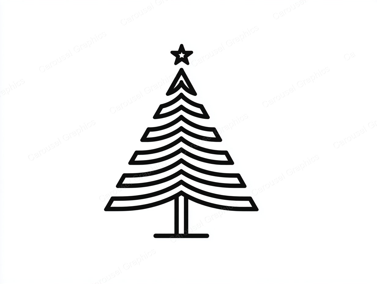 Christmas Tree Vector Graphic preview