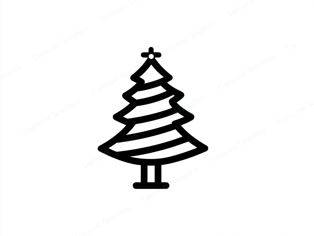 Christmas Tree Vector Graphic preview