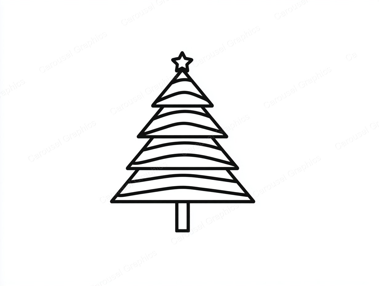 Christmas Tree Vector Graphic preview