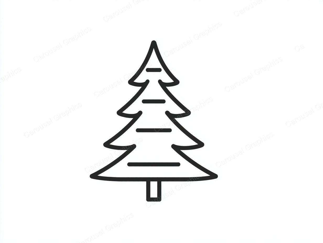Christmas Tree Vector Graphic preview
