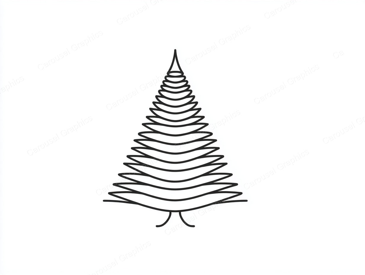 Christmas Tree Vector Graphic preview