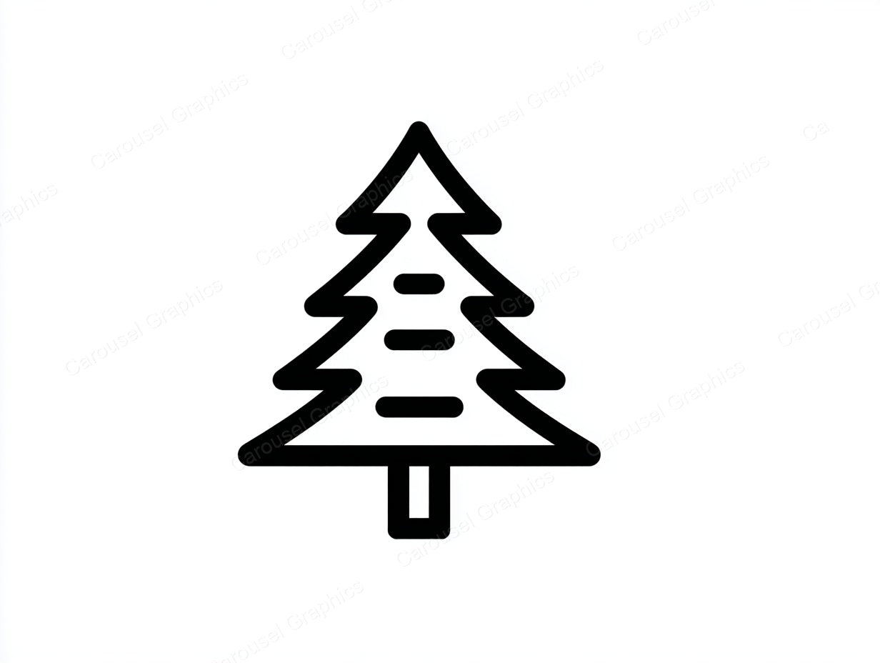 Christmas Tree Vector Graphic preview