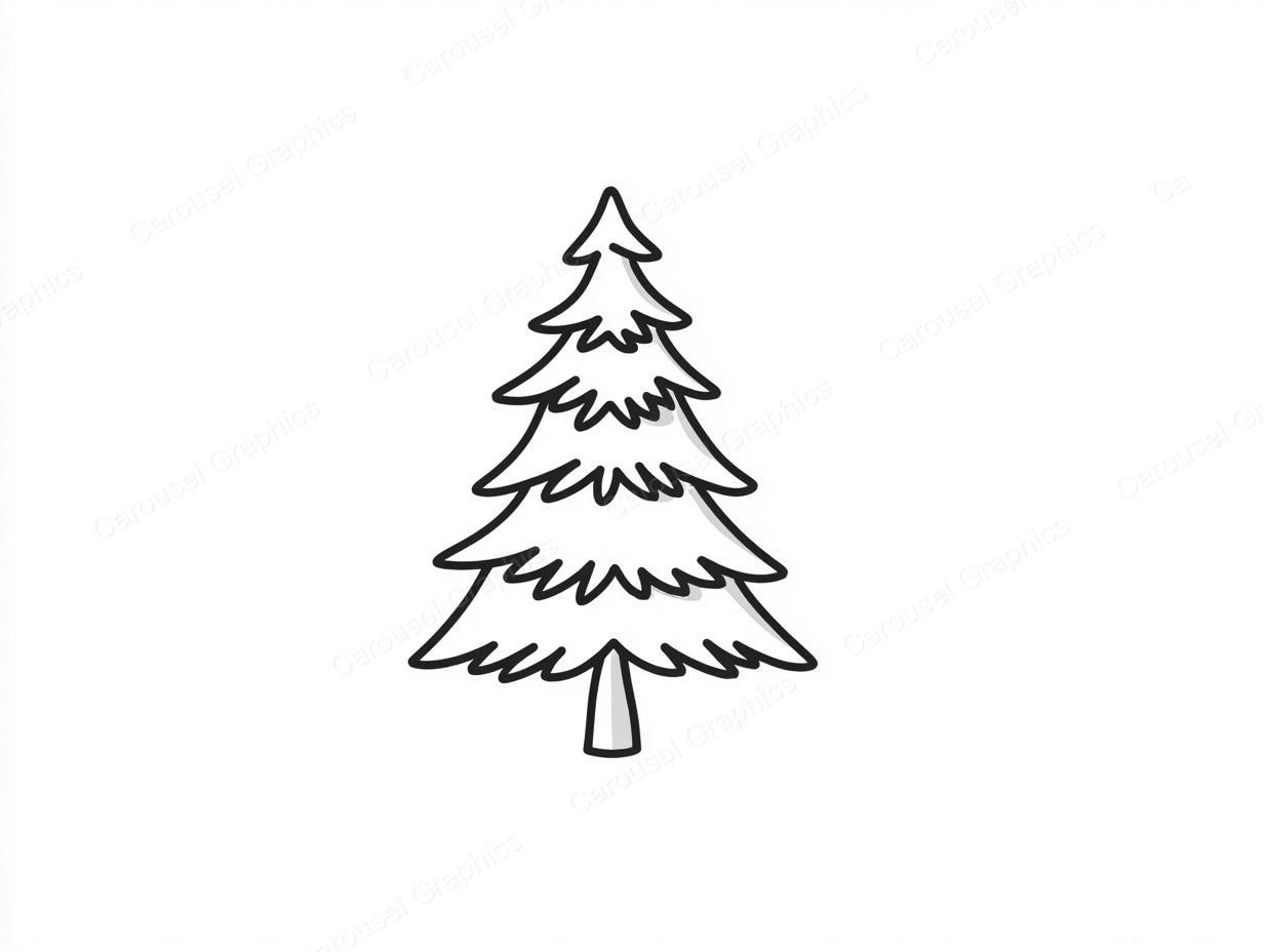 Christmas Tree Vector Graphic preview