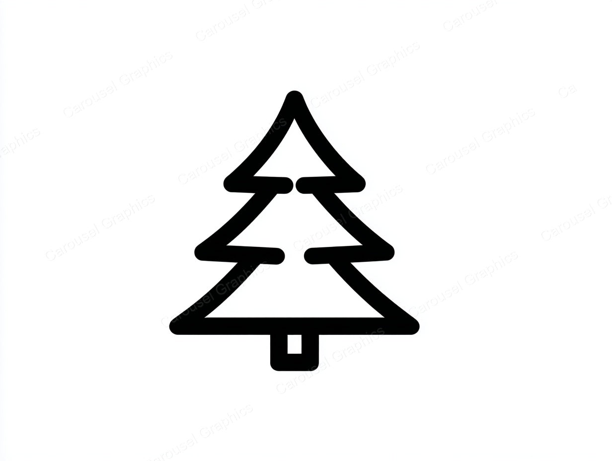 Christmas Tree Vector Graphic preview