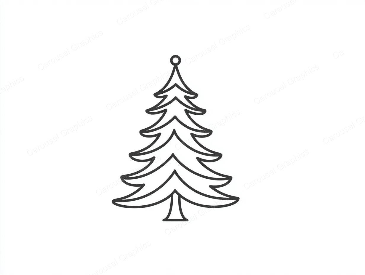 Christmas Tree Vector Graphic preview