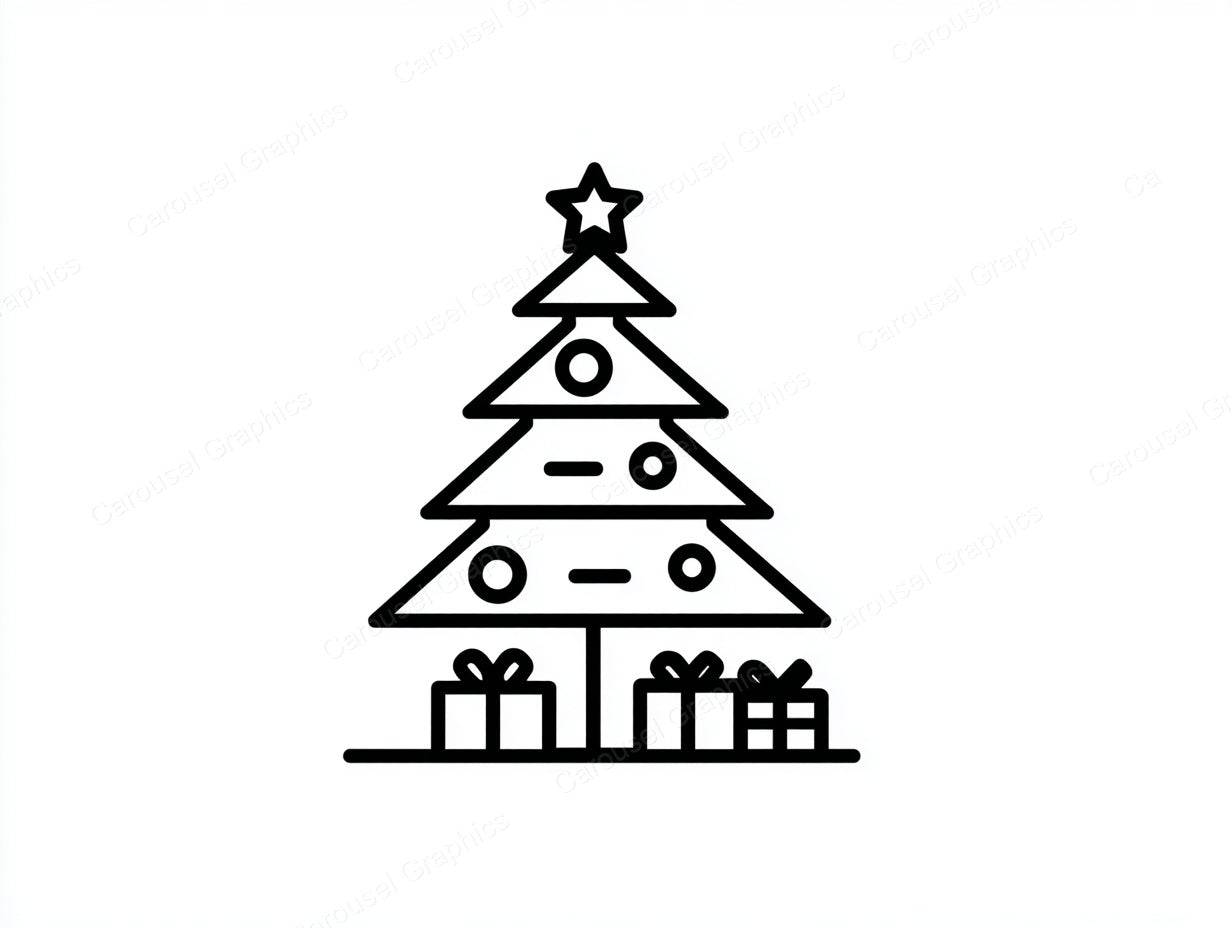 Christmas Tree Vector Graphic preview