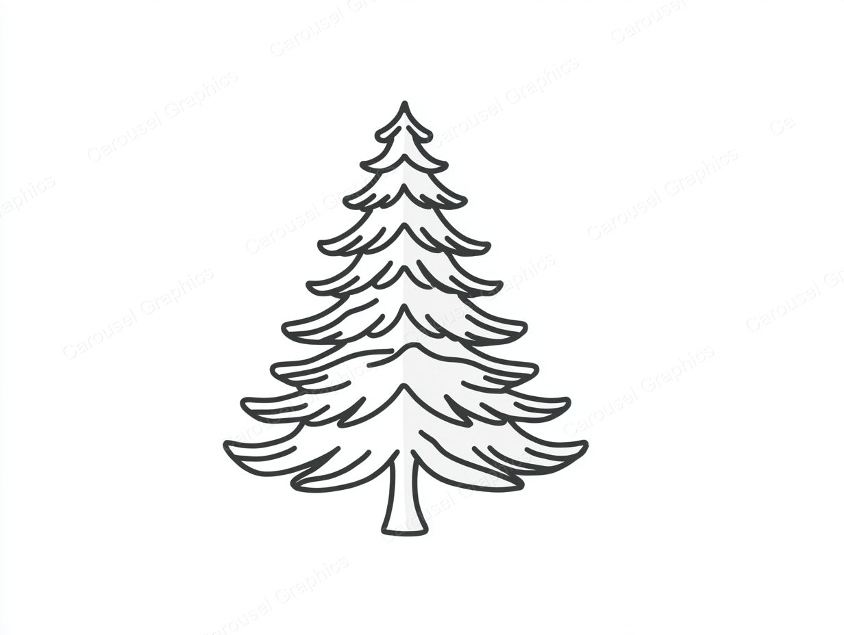 Christmas Tree Vector Graphic preview