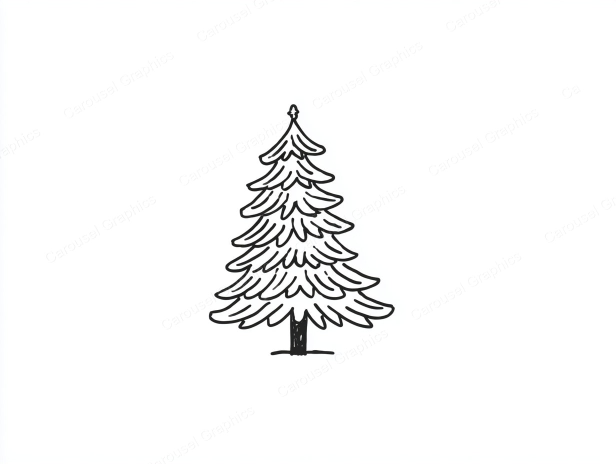 Christmas Tree Vector Graphic preview
