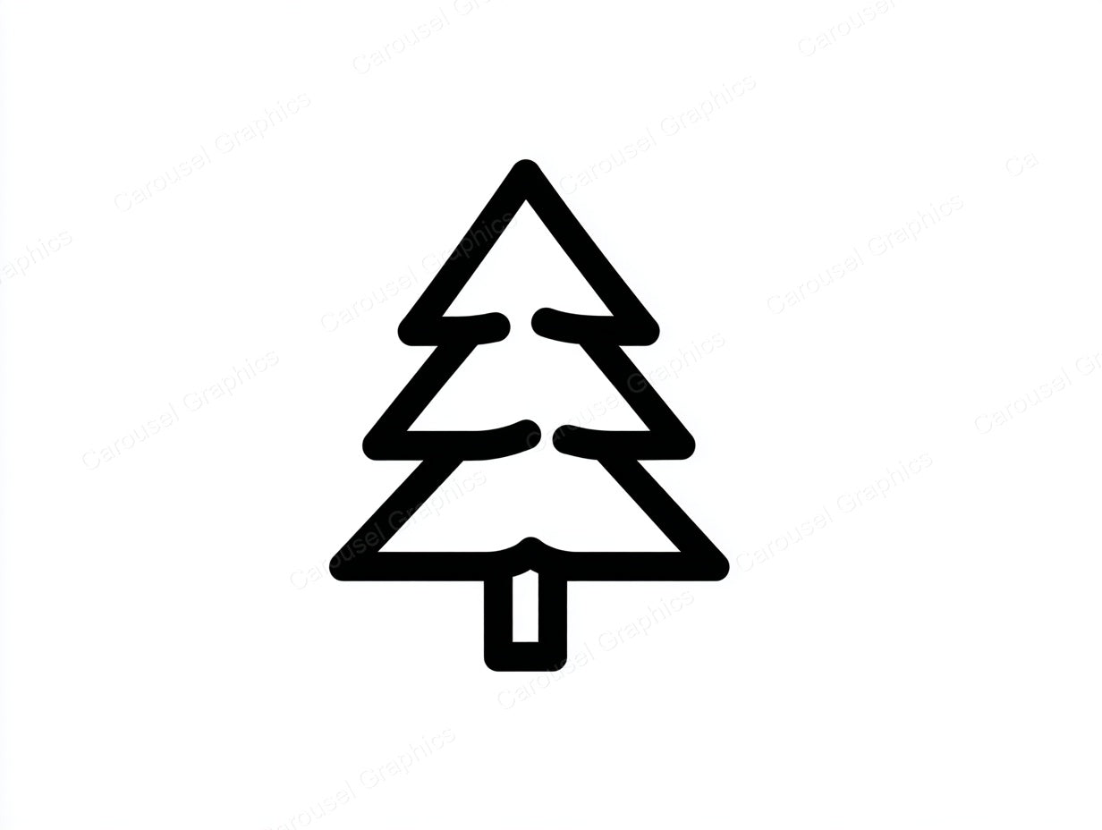 Christmas Tree Vector Graphic preview