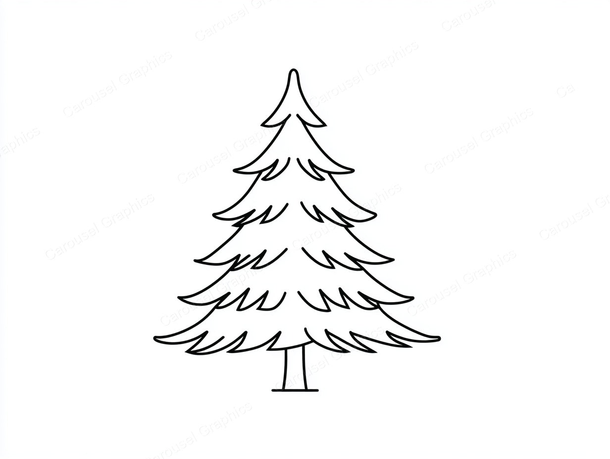 Christmas Tree Vector Graphic preview