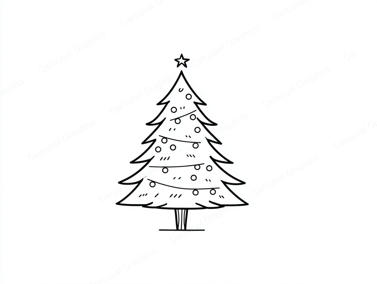 Christmas Tree Vector Graphic preview