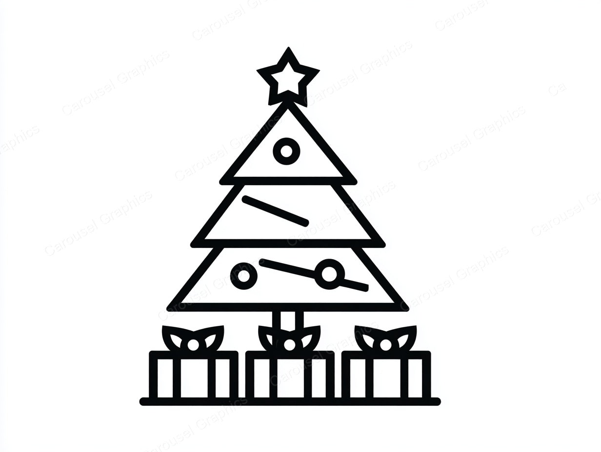 Christmas Tree Vector Graphic preview