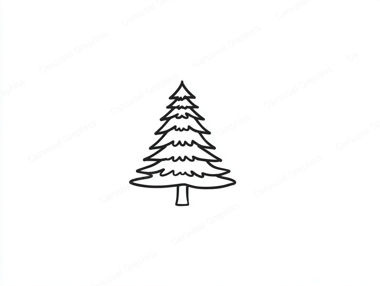 Christmas Tree Vector Graphic preview