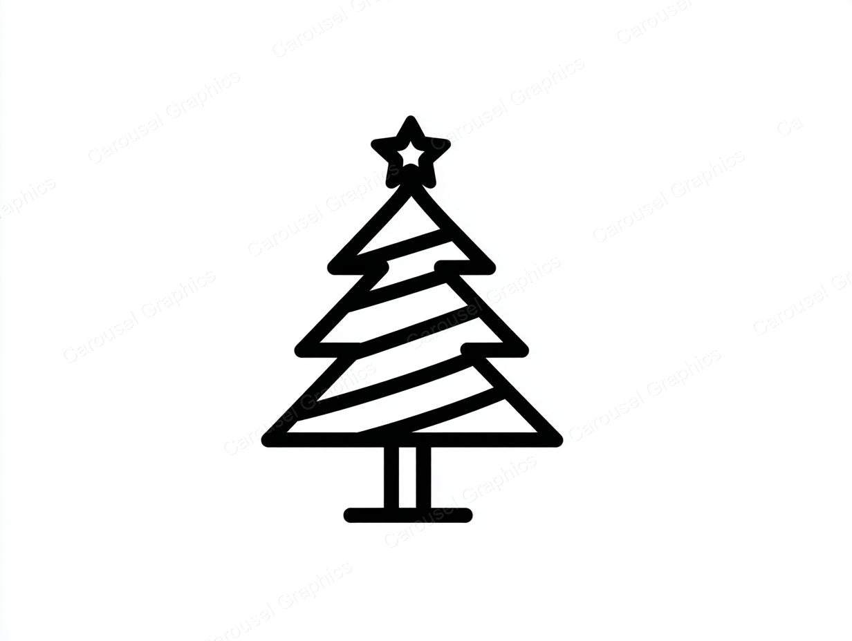 Christmas Tree Vector Graphic preview