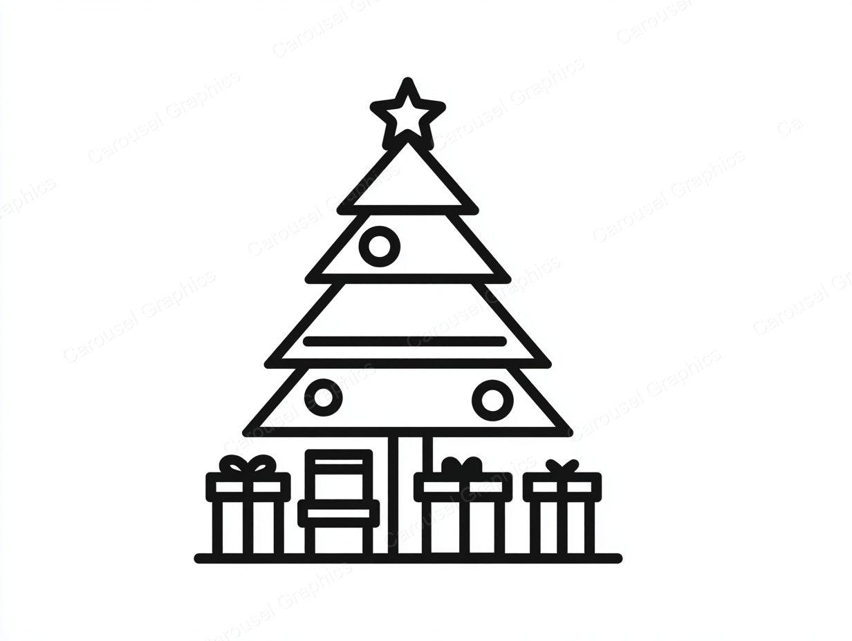 Christmas Tree Vector Graphic preview