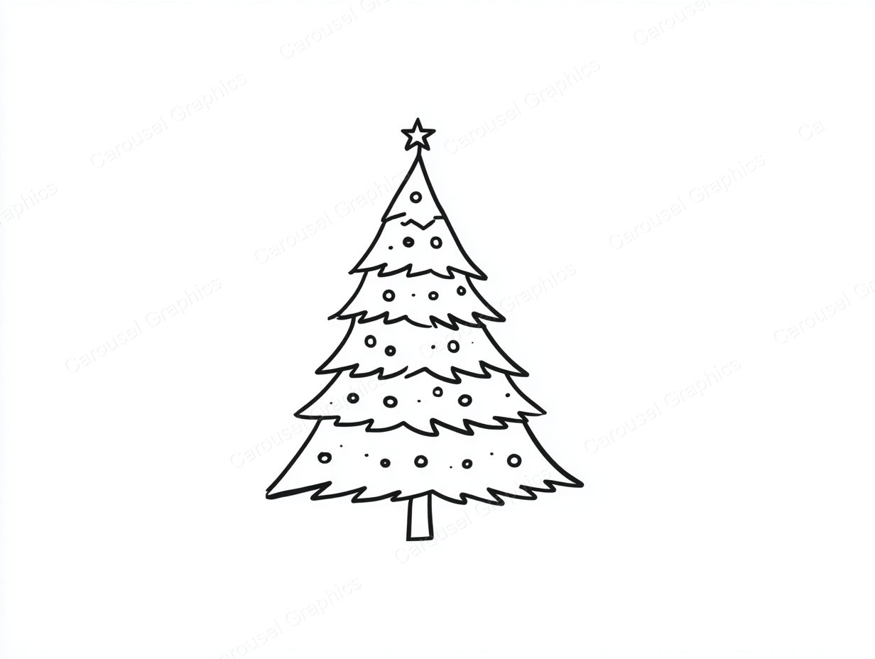Christmas Tree Vector Graphic preview