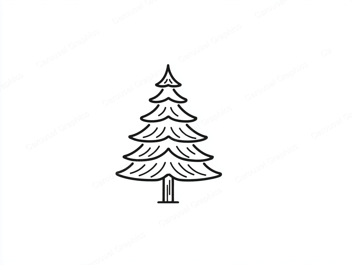 Christmas Tree Vector Graphic preview