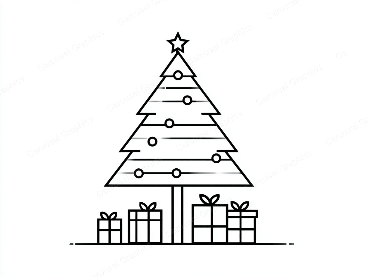 Christmas Tree Vector Graphic preview