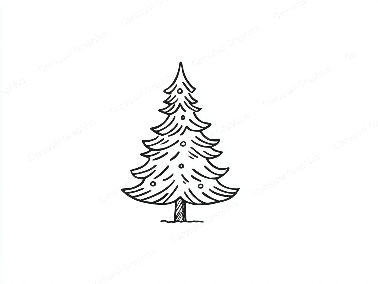 Christmas Tree Vector Graphic preview