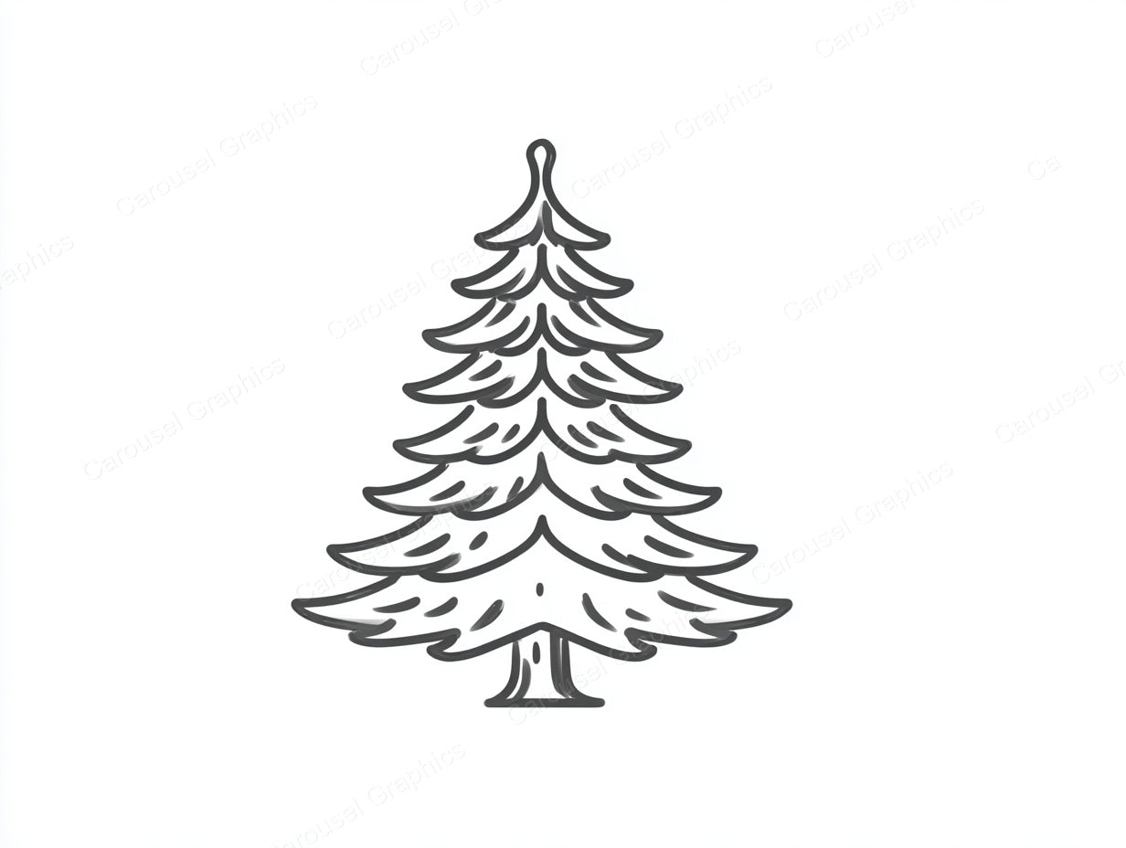 Christmas Tree Vector Graphic preview