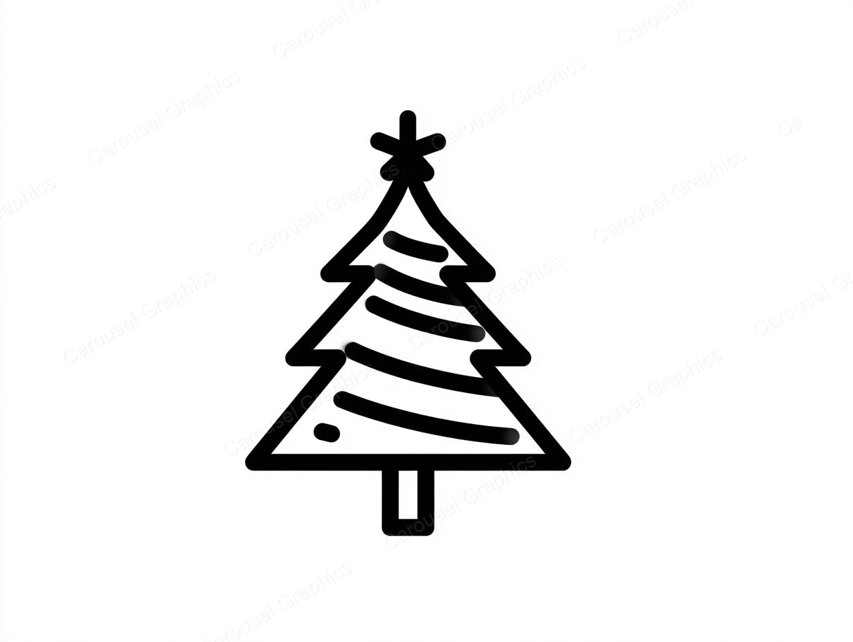 Christmas Tree Vector Graphic preview