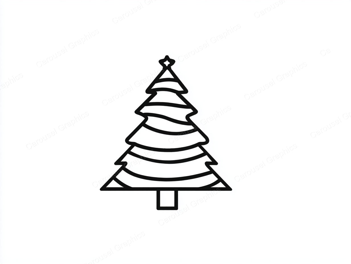 Christmas Tree Vector Graphic preview