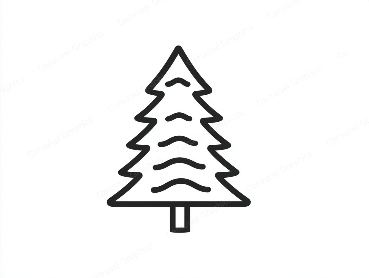 Christmas Tree Vector Graphic preview