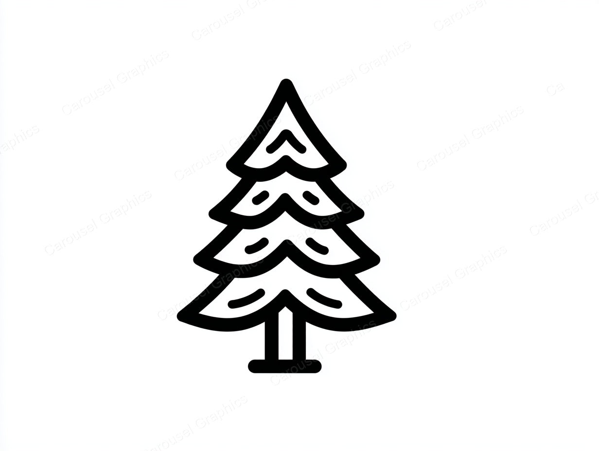 Christmas Tree Vector Graphic preview