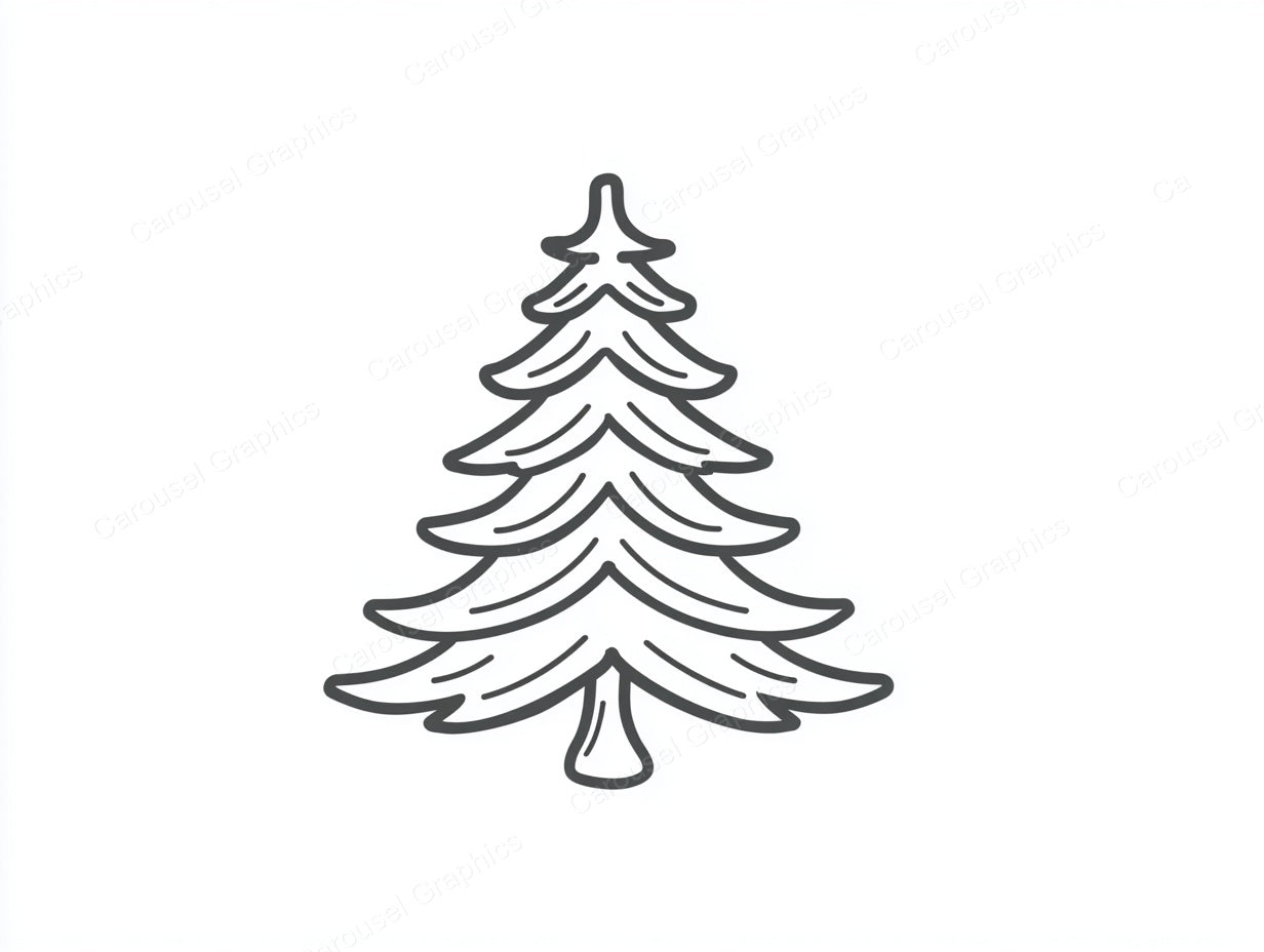 Christmas Tree Vector Graphic preview